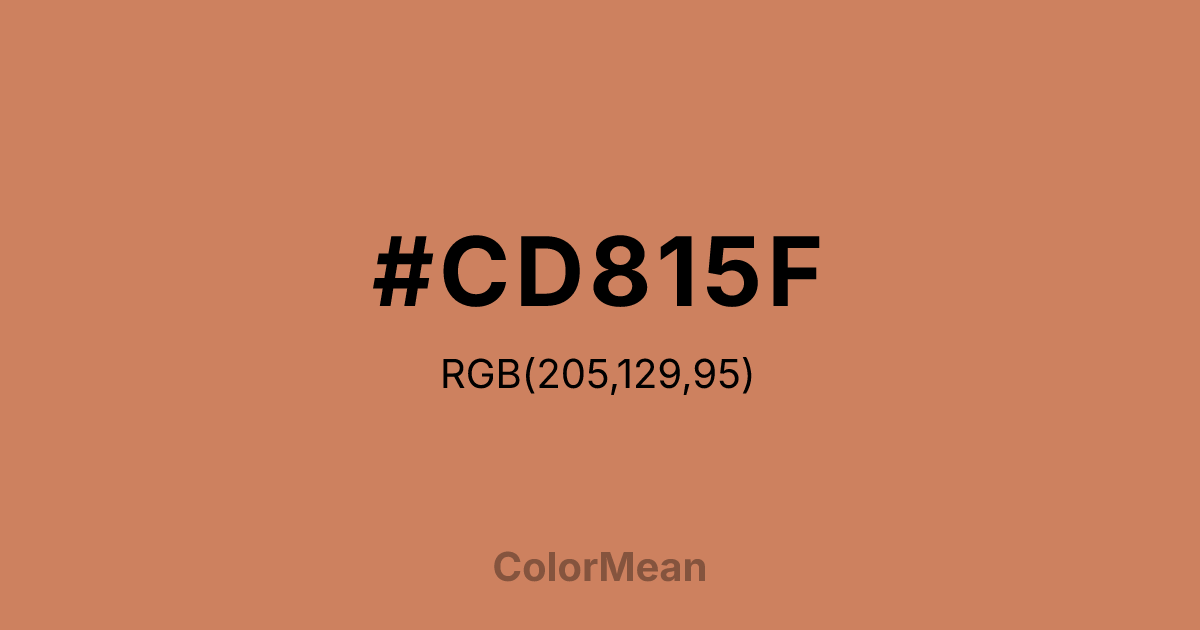 #CD815F color swatch