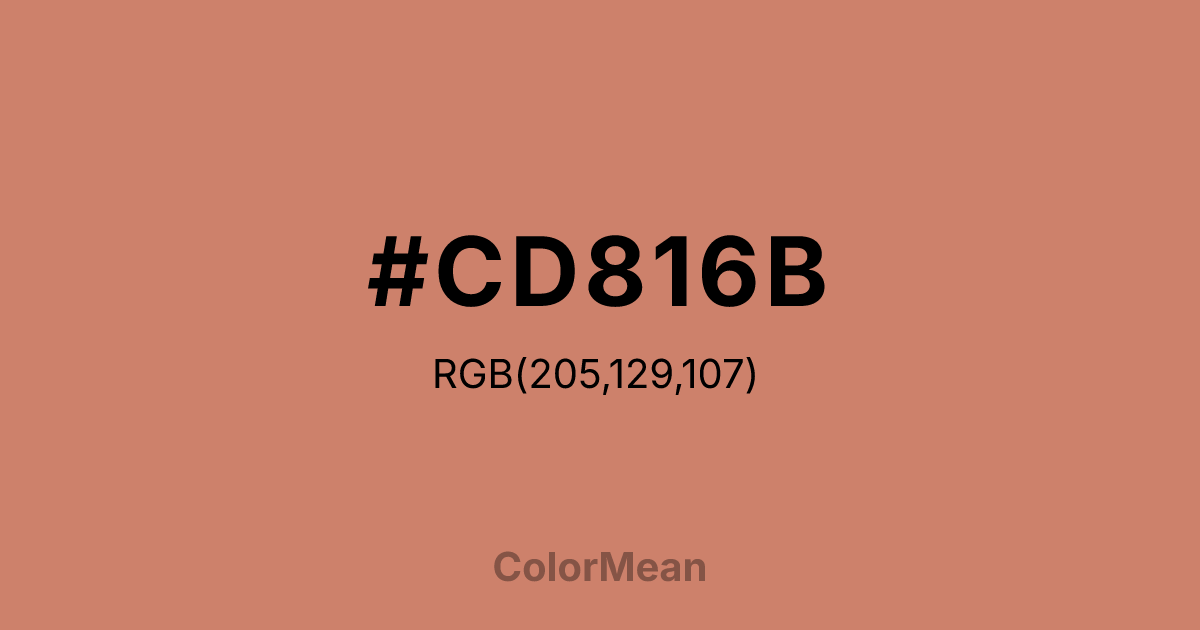 #CD816B color swatch
