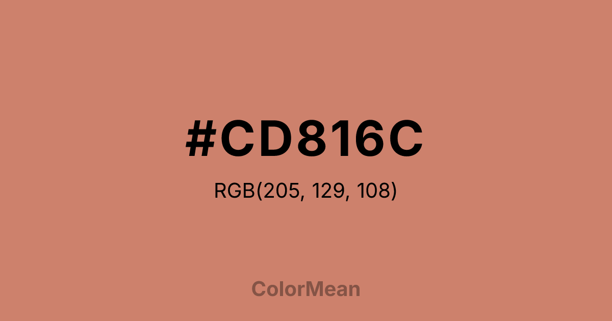 #CD816C color swatch