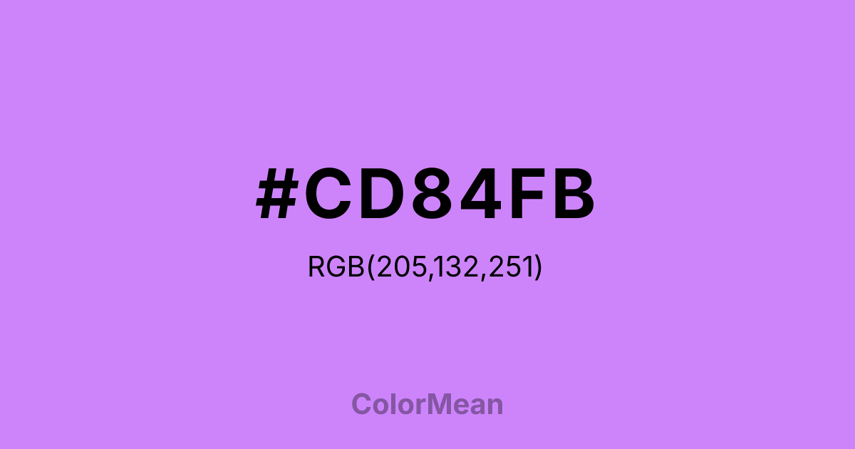 #CD84FB color swatch