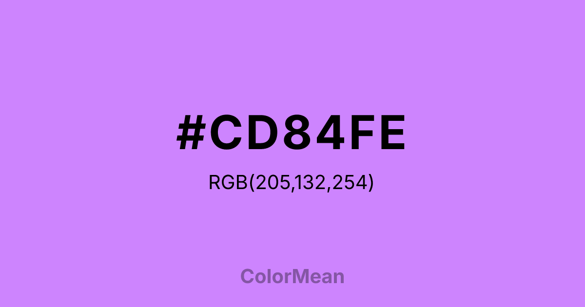 #CD84FE color swatch