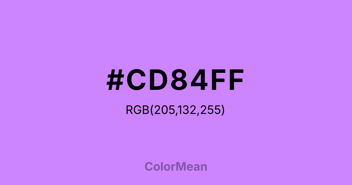 #CD84FF color swatch