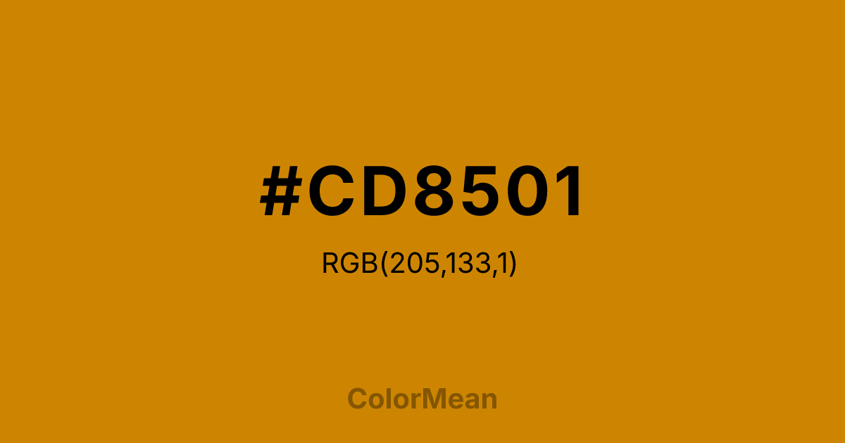 #CD8501 color swatch