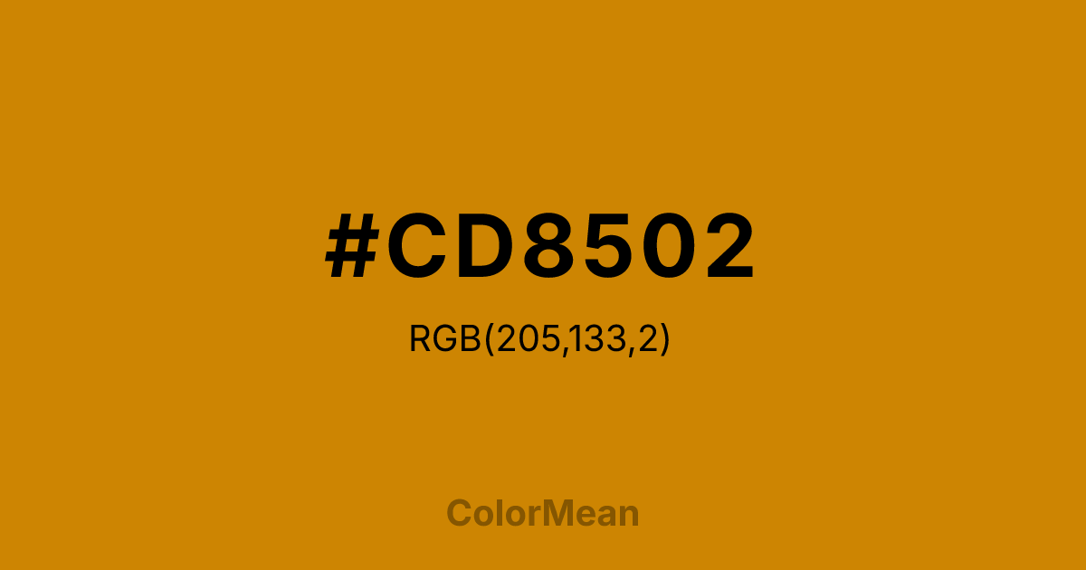 #CD8502 color swatch
