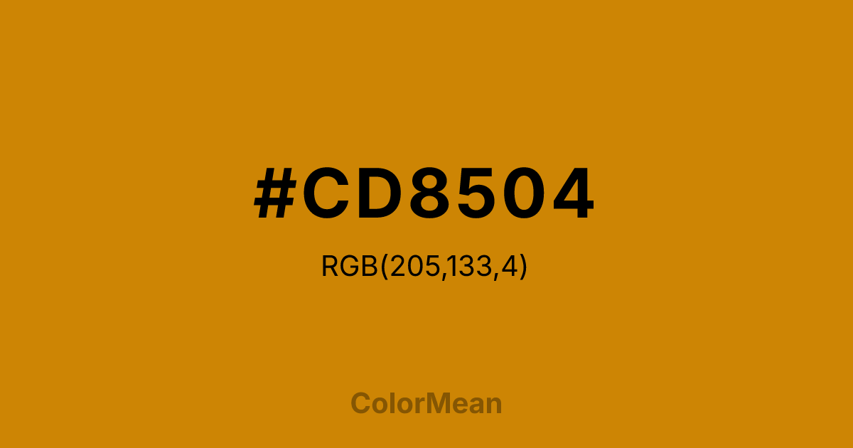 #CD8504 color swatch