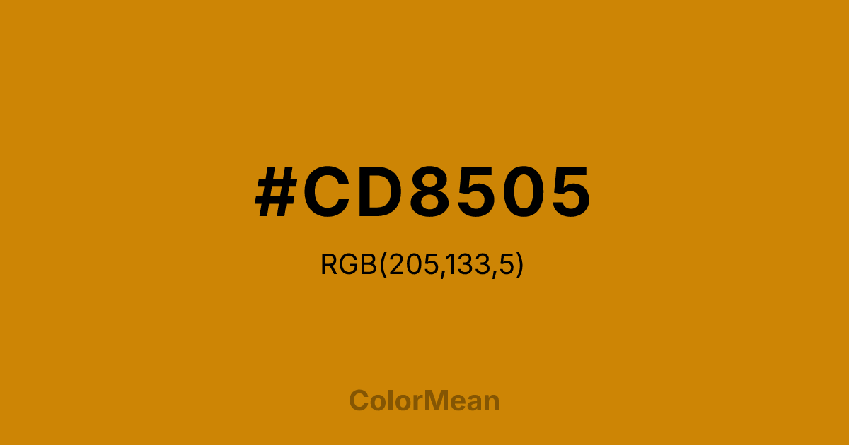 #CD8505 color swatch
