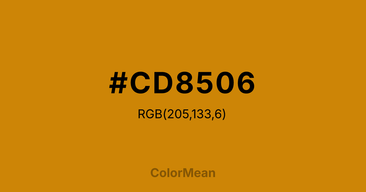 #CD8506 color swatch