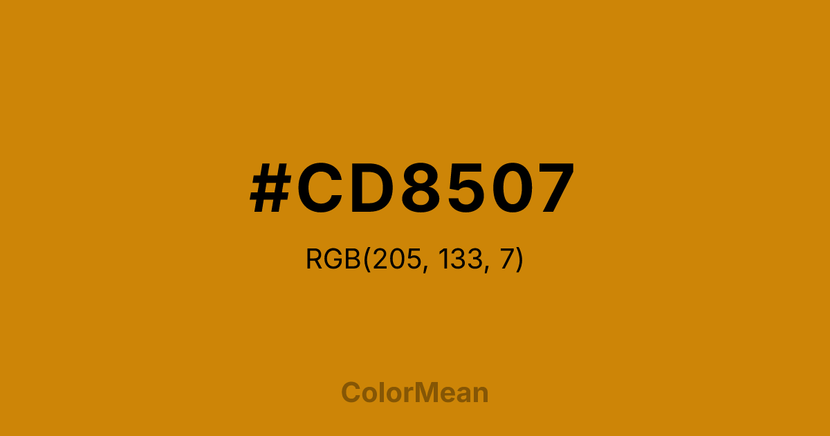 #CD8507 color swatch