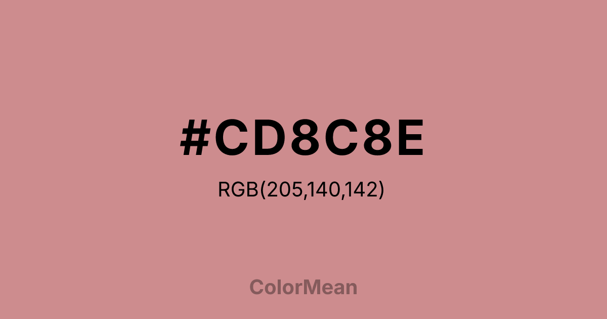 #CD8C8E color swatch