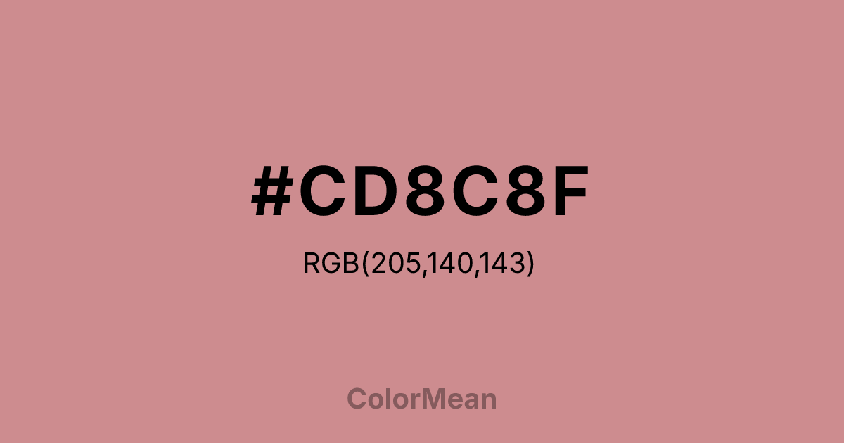 #CD8C8F color swatch