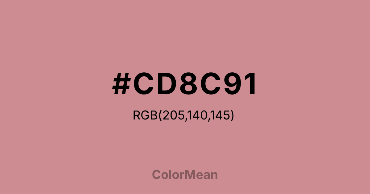 #CD8C91 color swatch