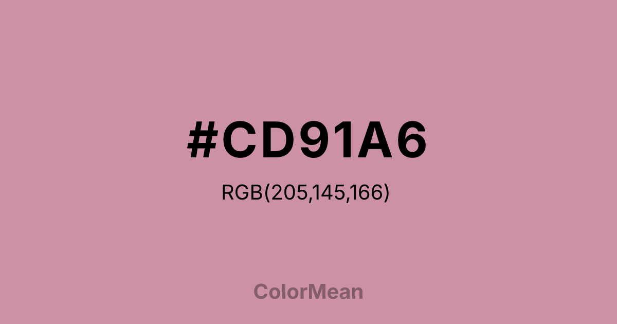 #CD91A6 color swatch