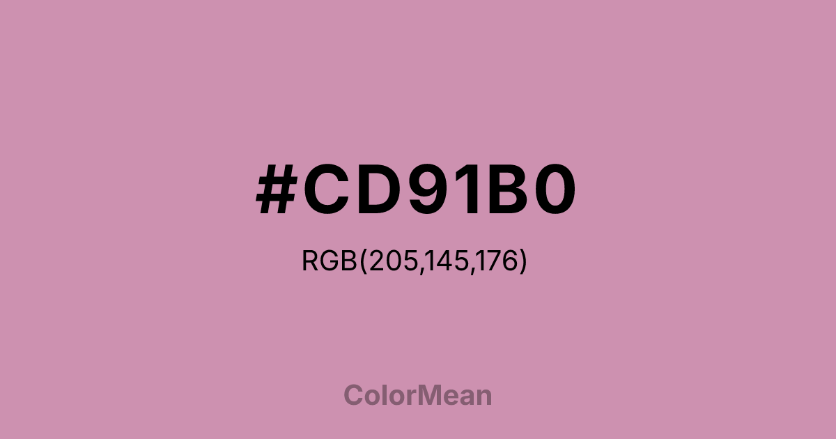 #CD91B0 color swatch
