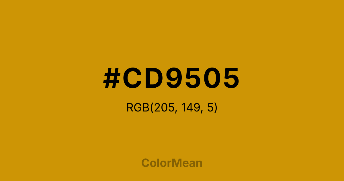 #CD9505 color swatch