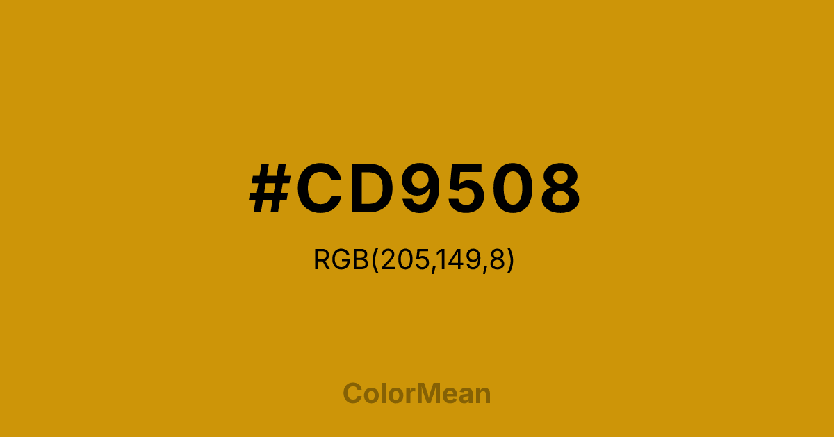 #CD9508 color swatch