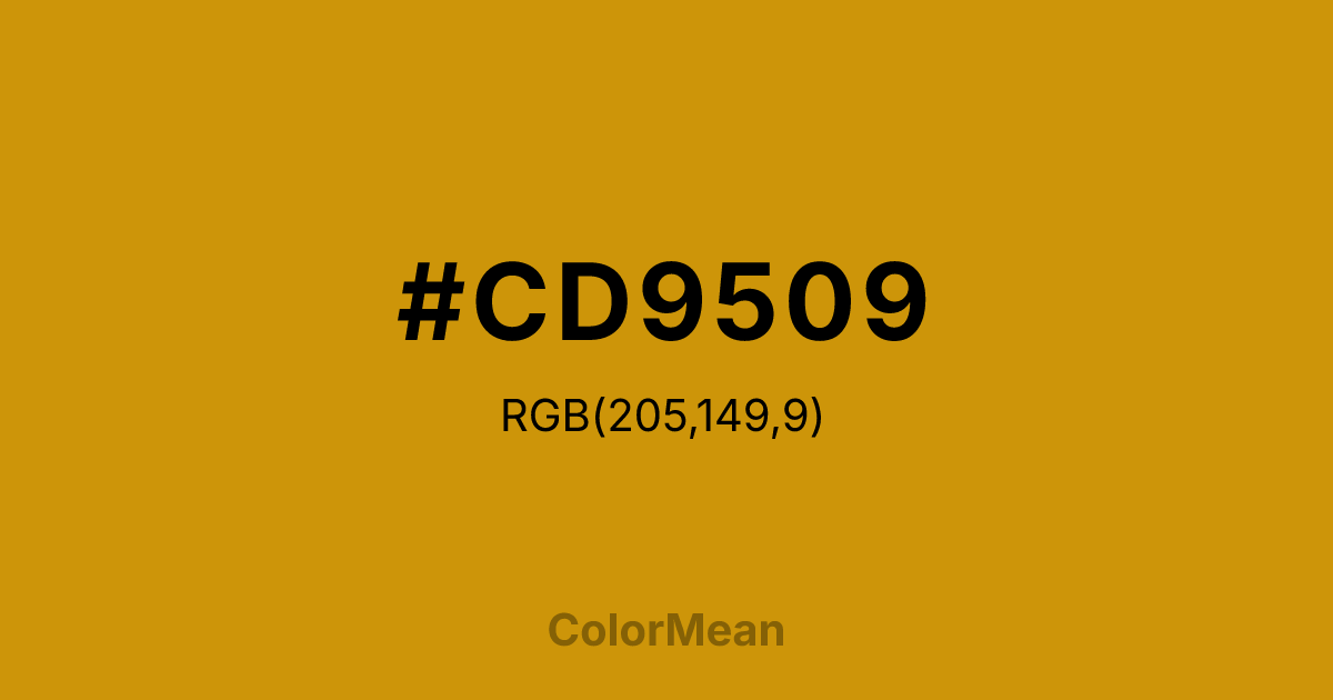 #CD9509 color swatch