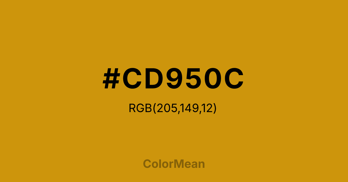 #CD950C color swatch