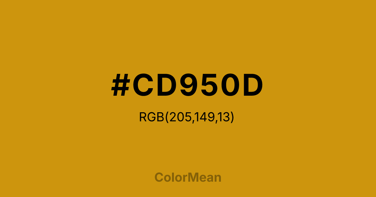 #CD950D color swatch