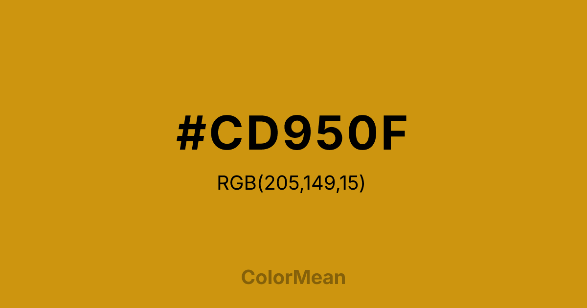 #CD950F color swatch