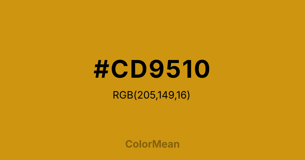 #CD9510 color swatch