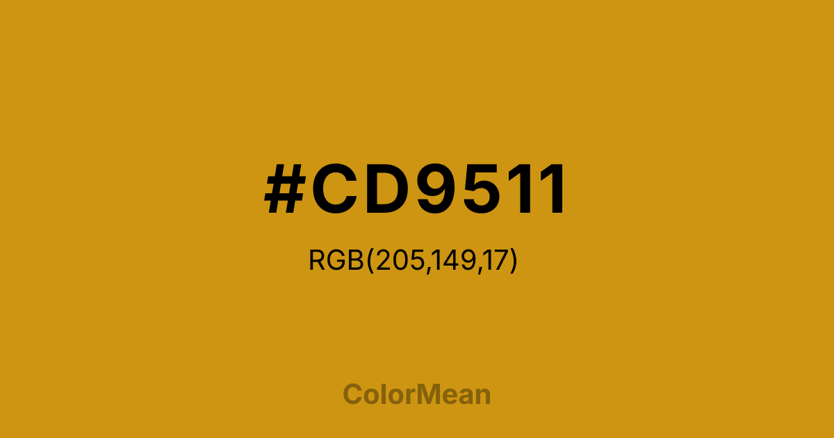 #CD9511 color swatch