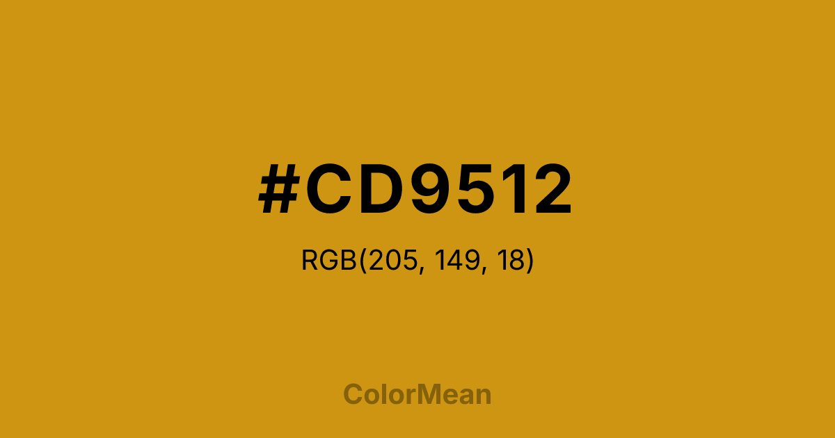 #CD9512 color swatch