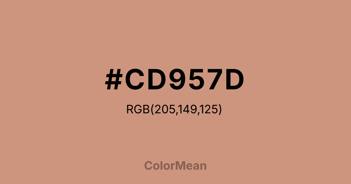 #CD957D color swatch