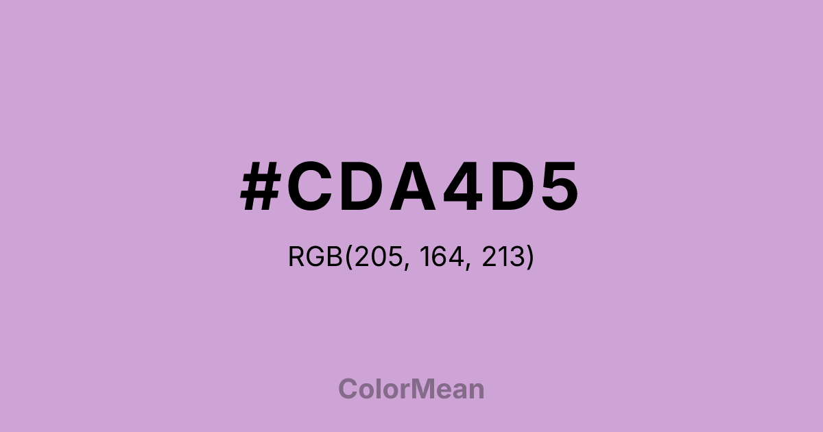 #CDA4D5 color swatch