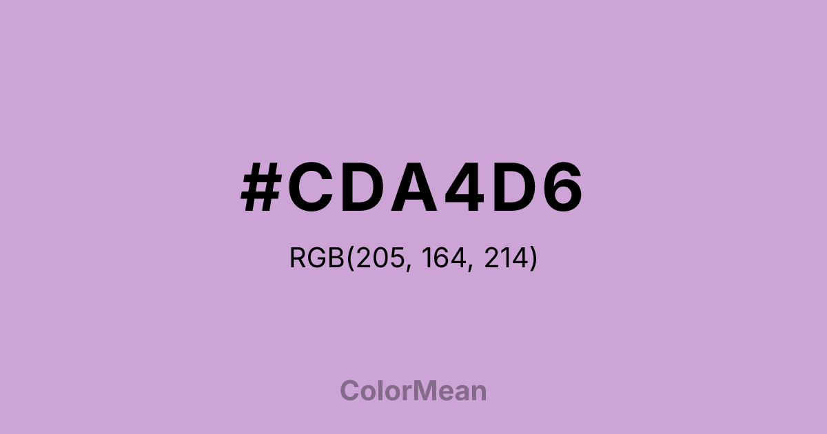 #CDA4D6 color swatch