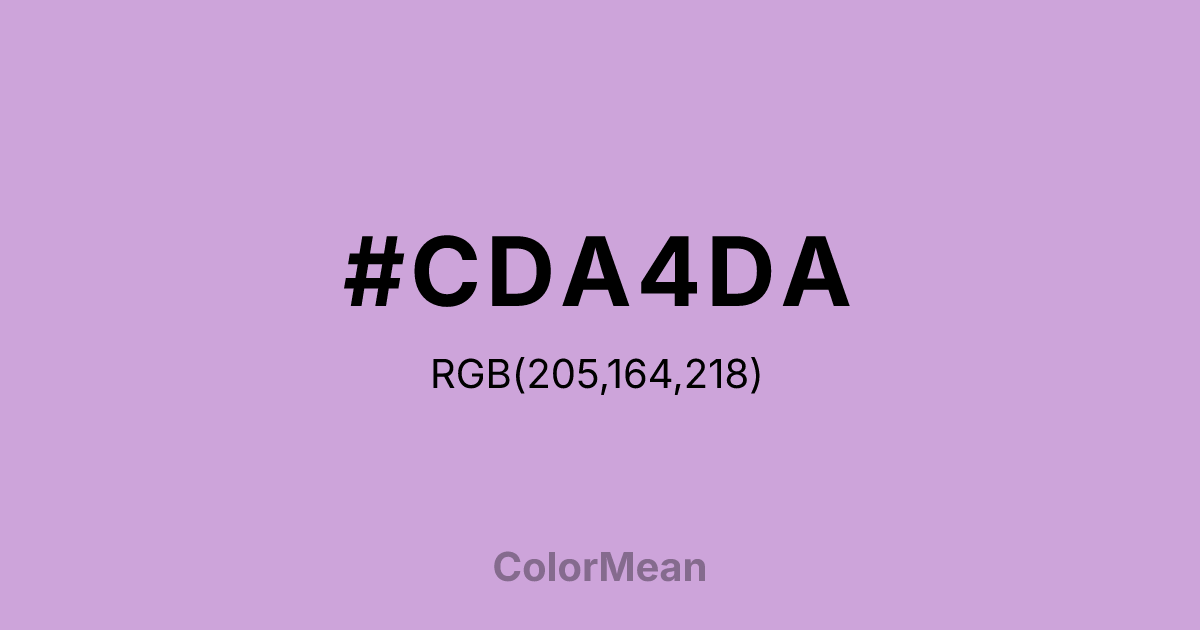 #CDA4DA color swatch