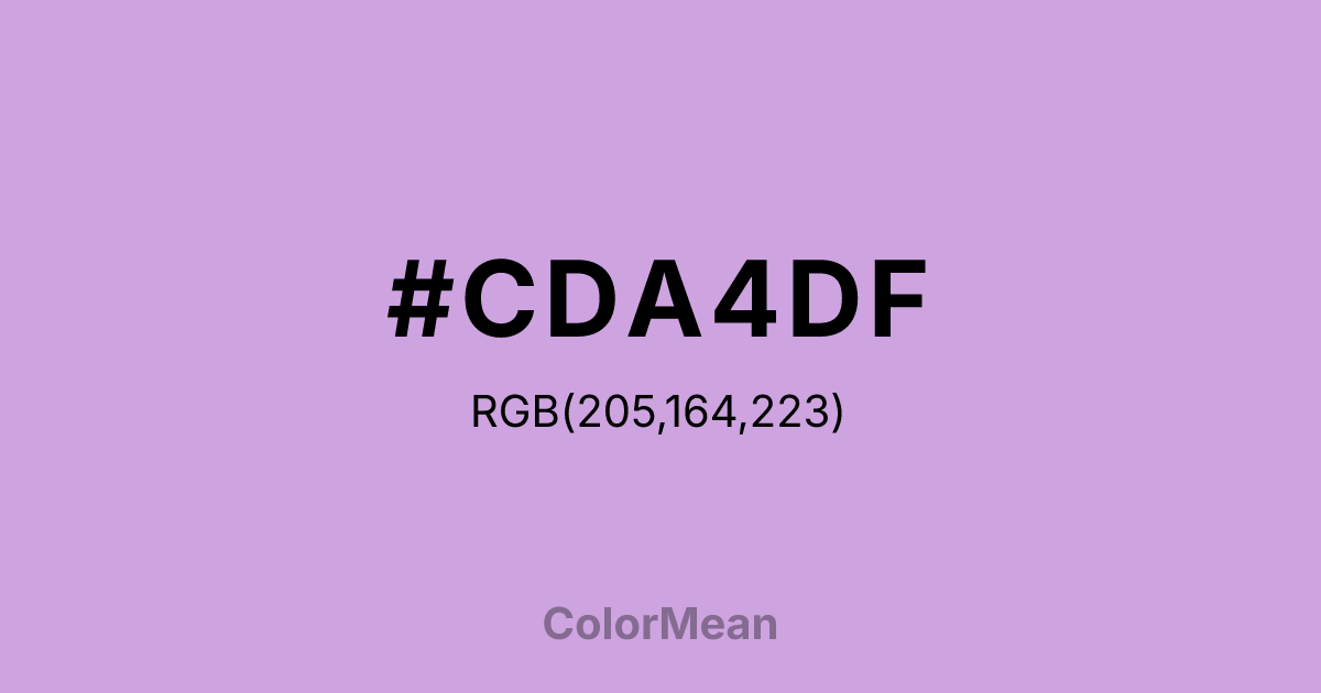 #CDA4DF color swatch
