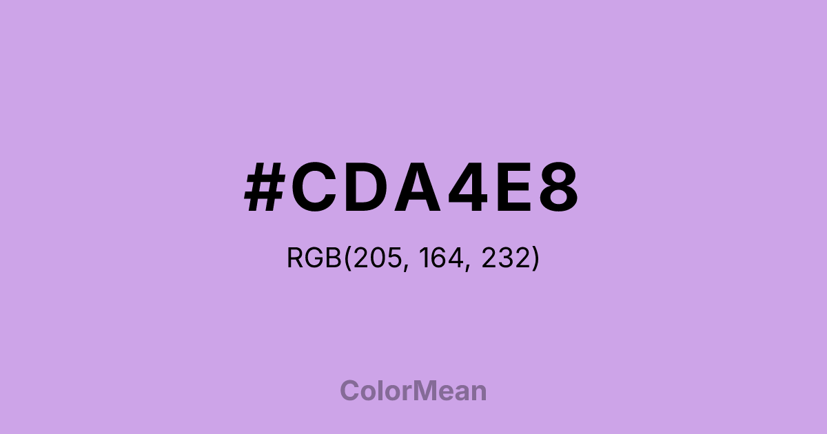 #CDA4E8 color swatch