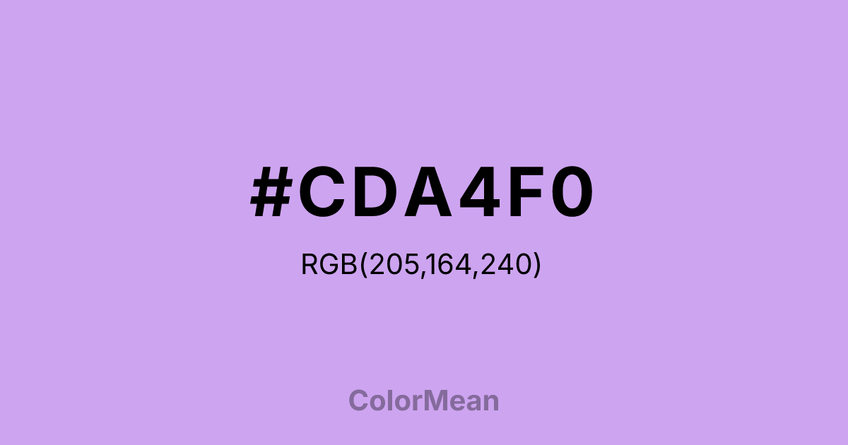#CDA4F0 color swatch