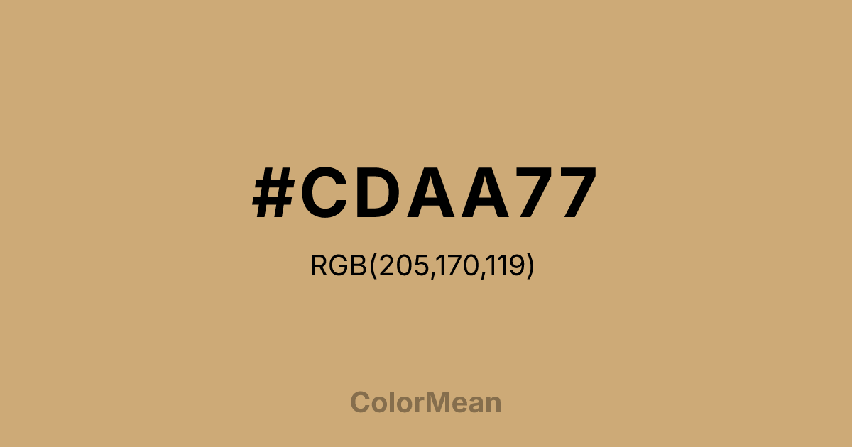#CDAA77 color swatch