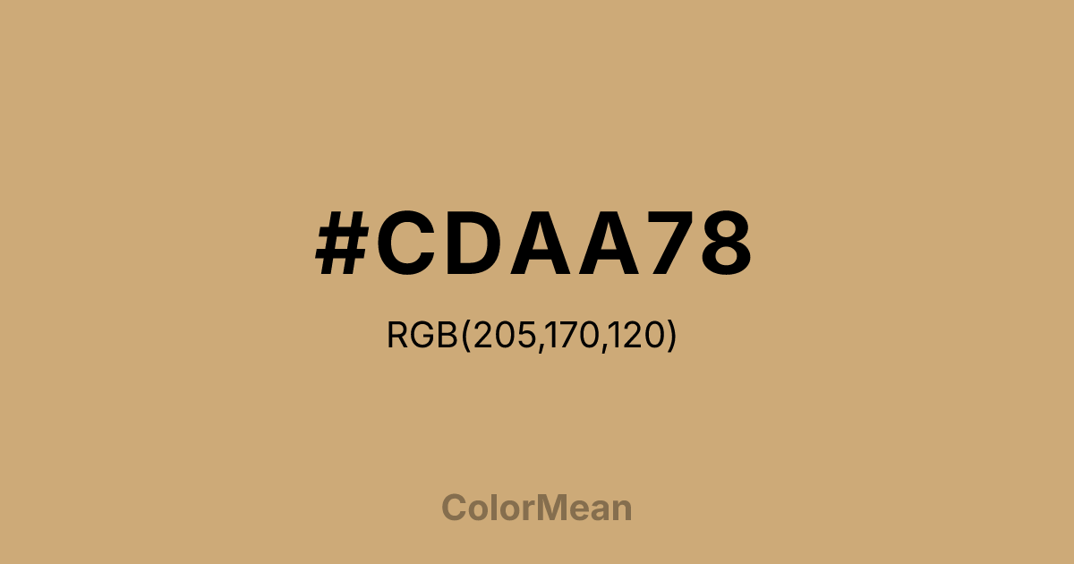 #CDAA78 color swatch