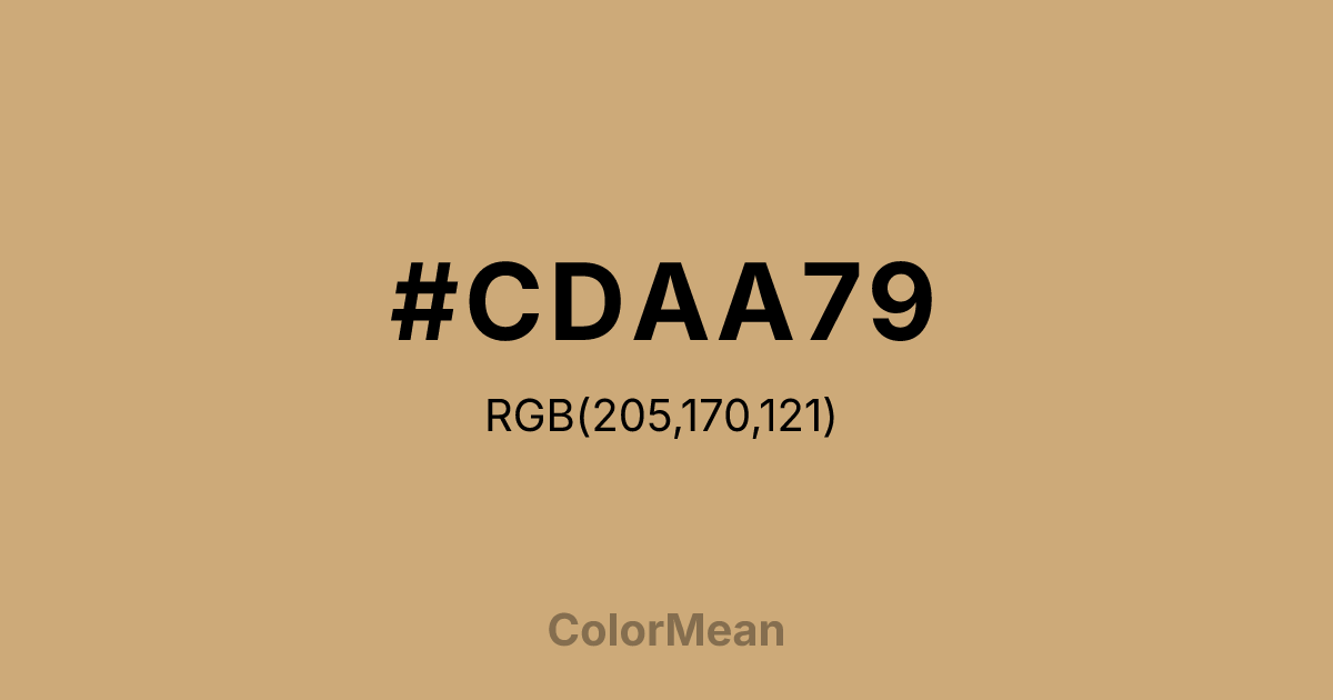 #CDAA79 color swatch