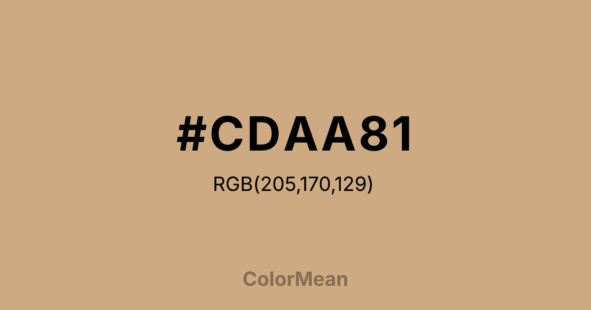 #CDAA81 color swatch