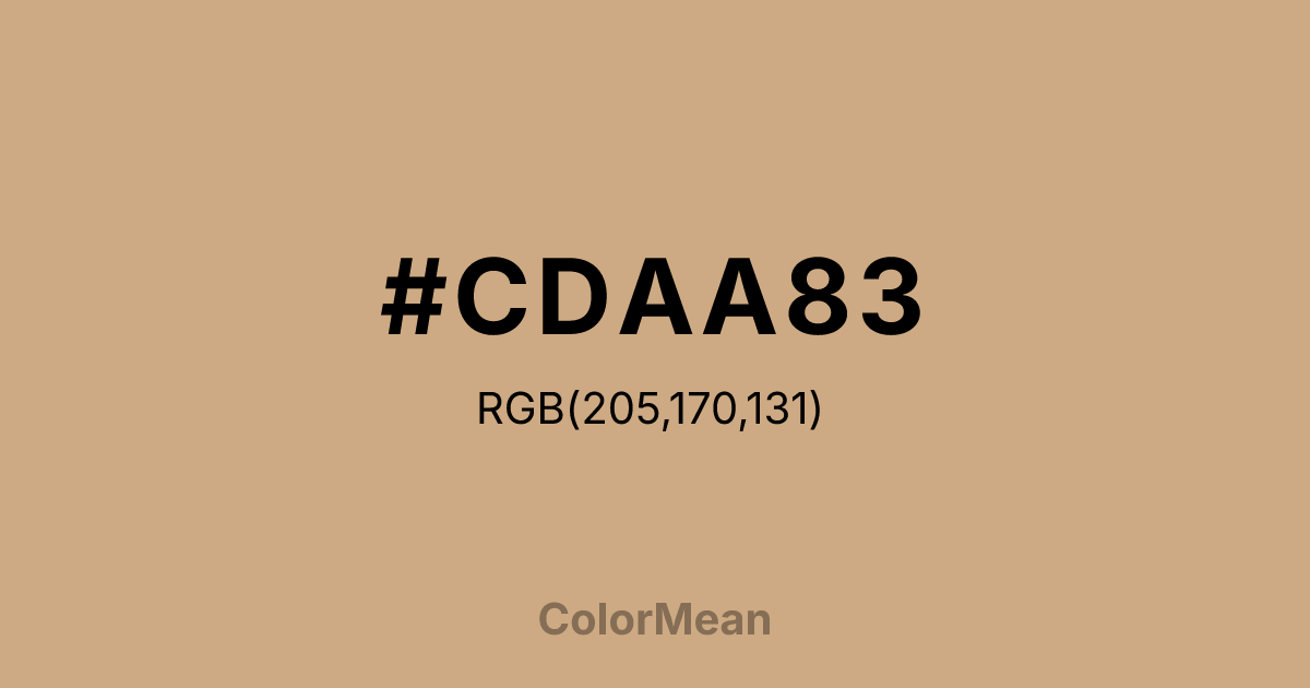 #CDAA83 color swatch