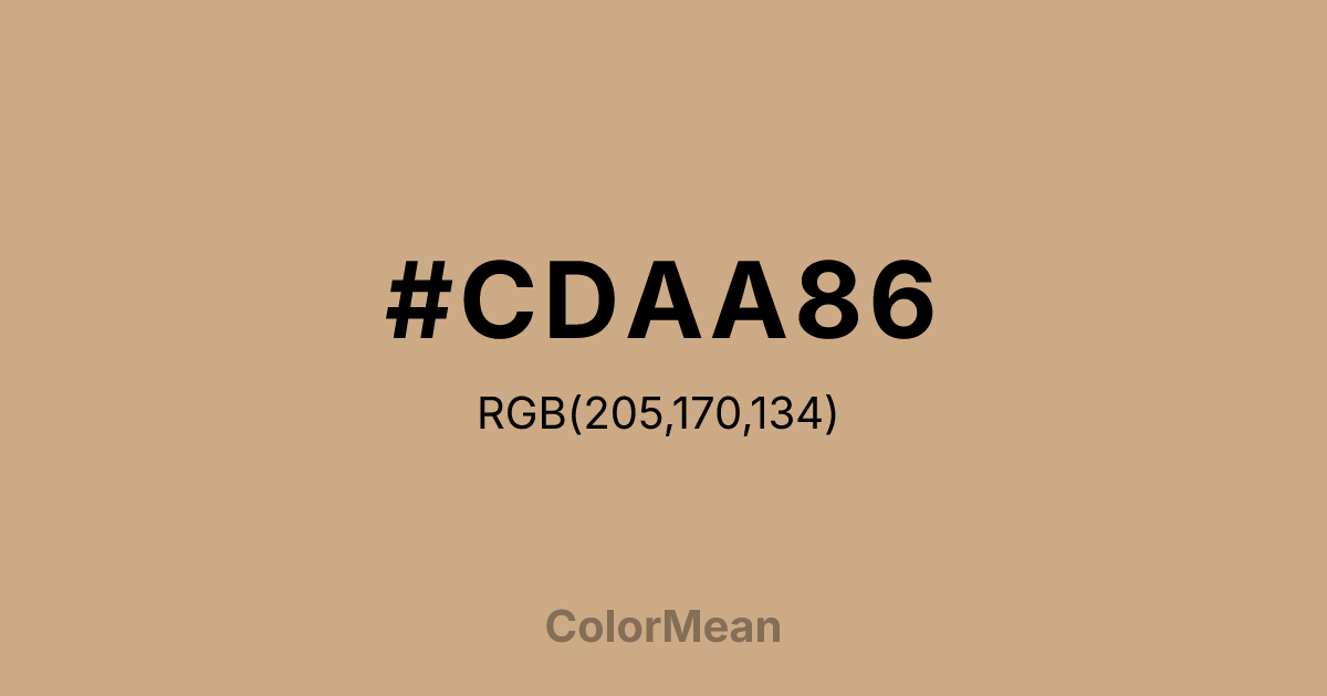 #CDAA86 color swatch