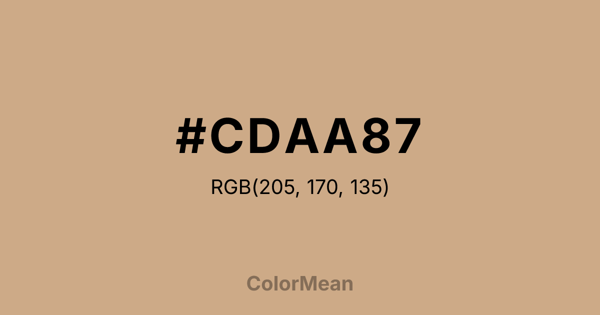 #CDAA87 color swatch