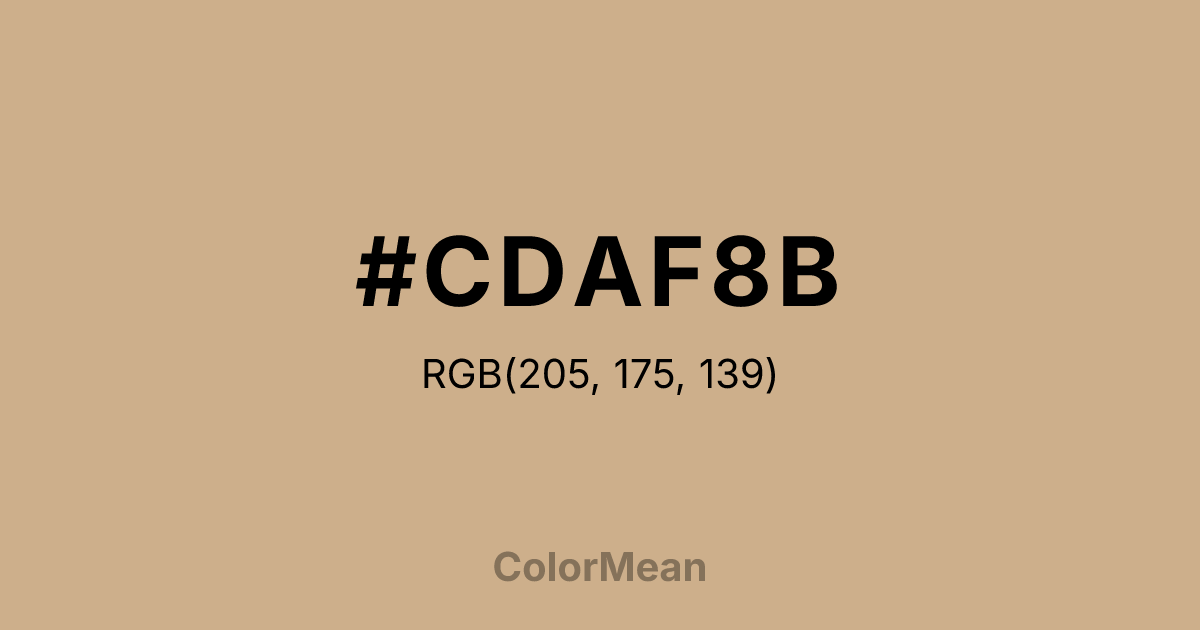#CDAF8B color swatch
