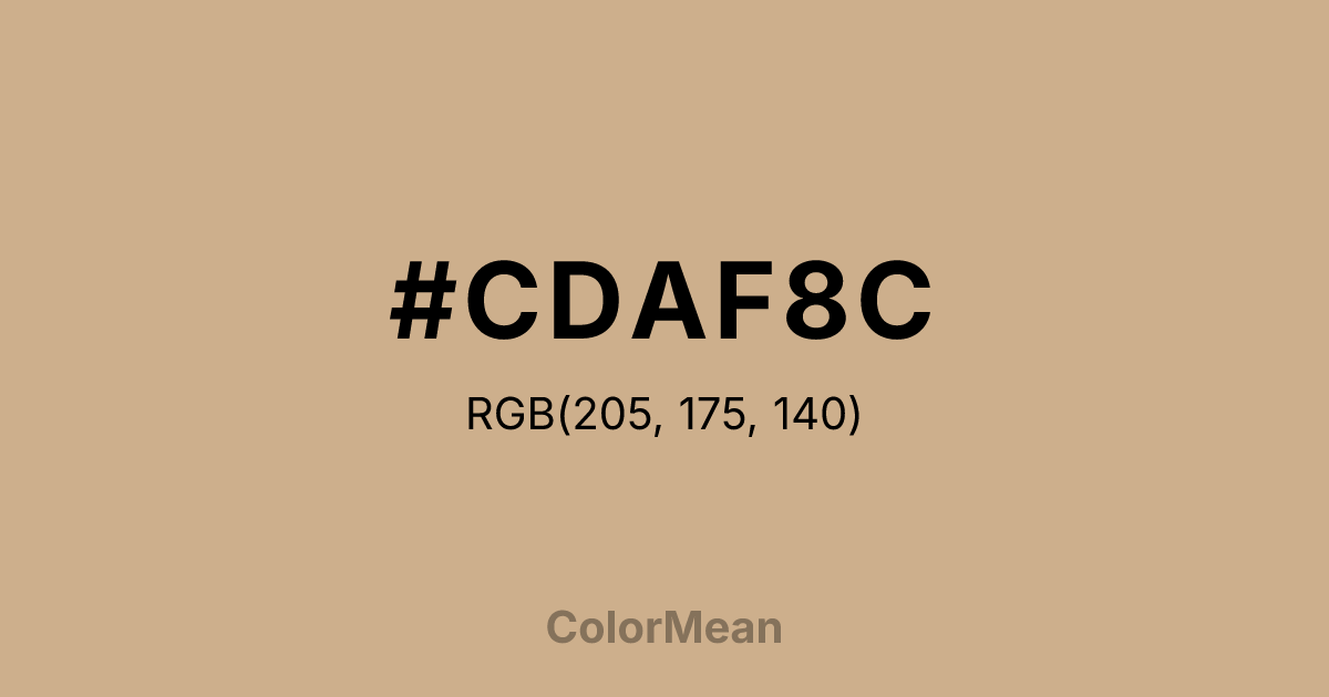 #CDAF8C color swatch