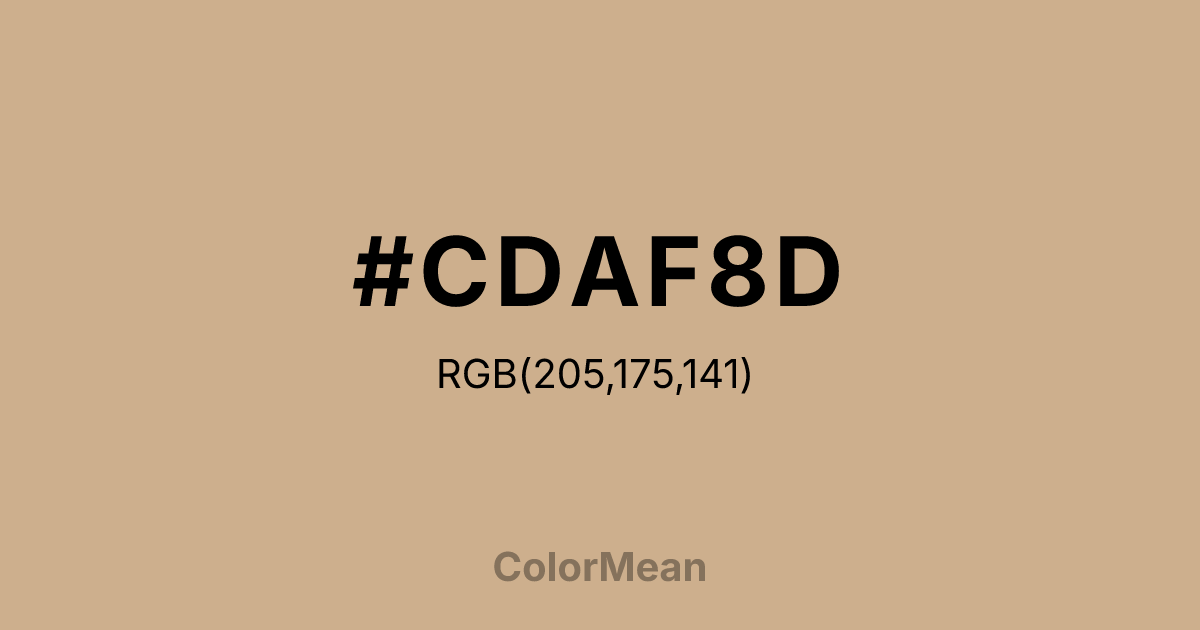 #CDAF8D color swatch