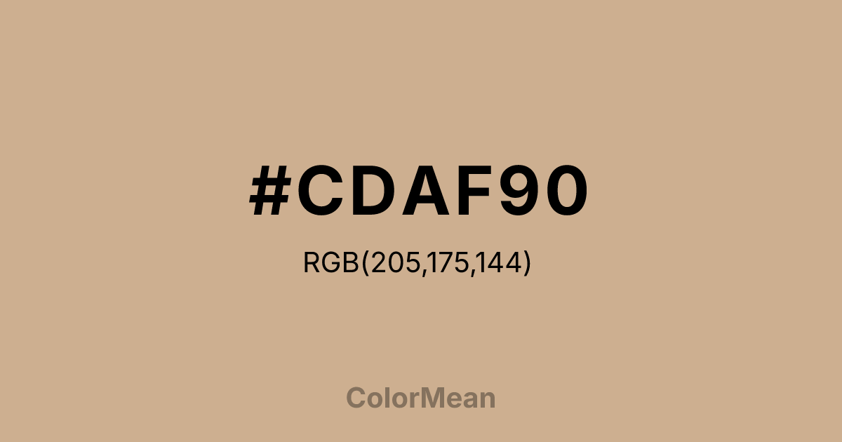 #CDAF90 color swatch