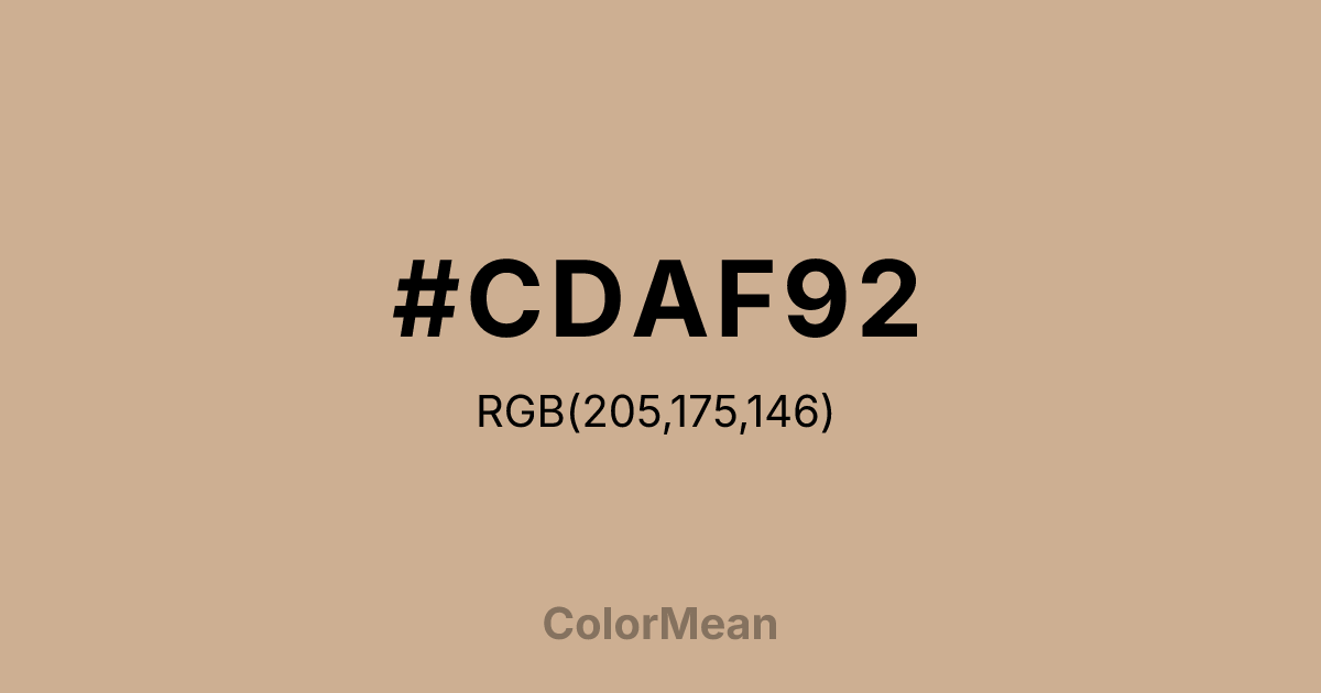#CDAF92 color swatch