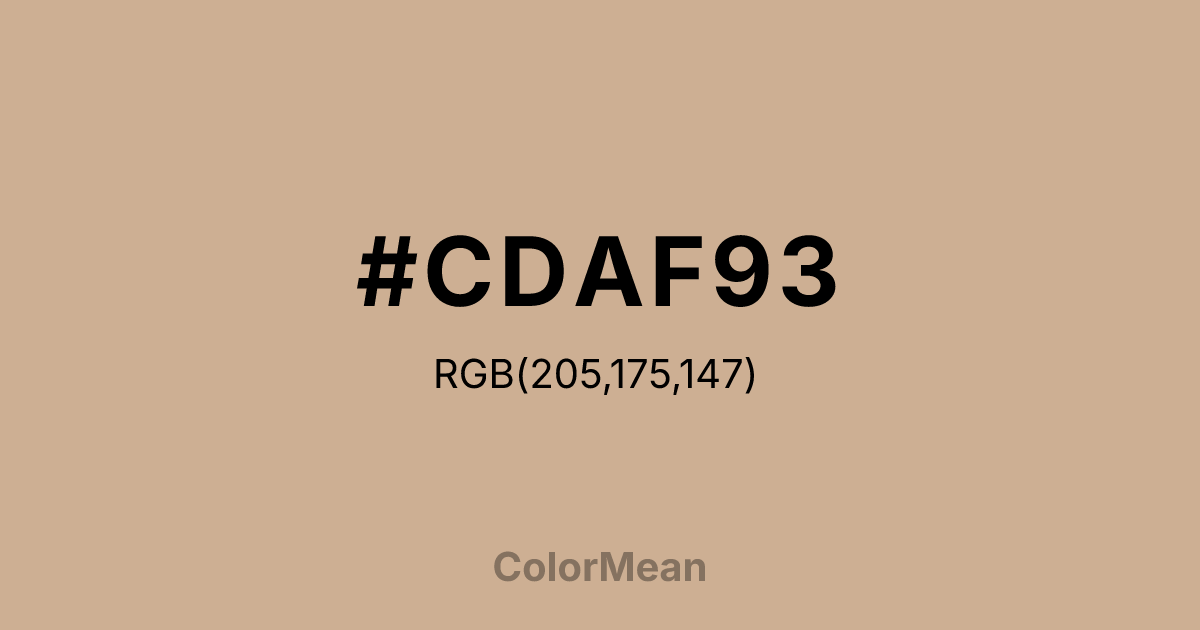#CDAF93 color swatch
