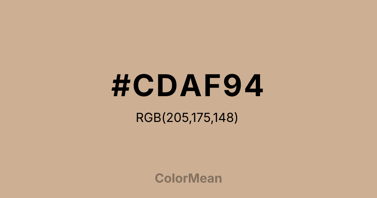 #CDAF94 color swatch