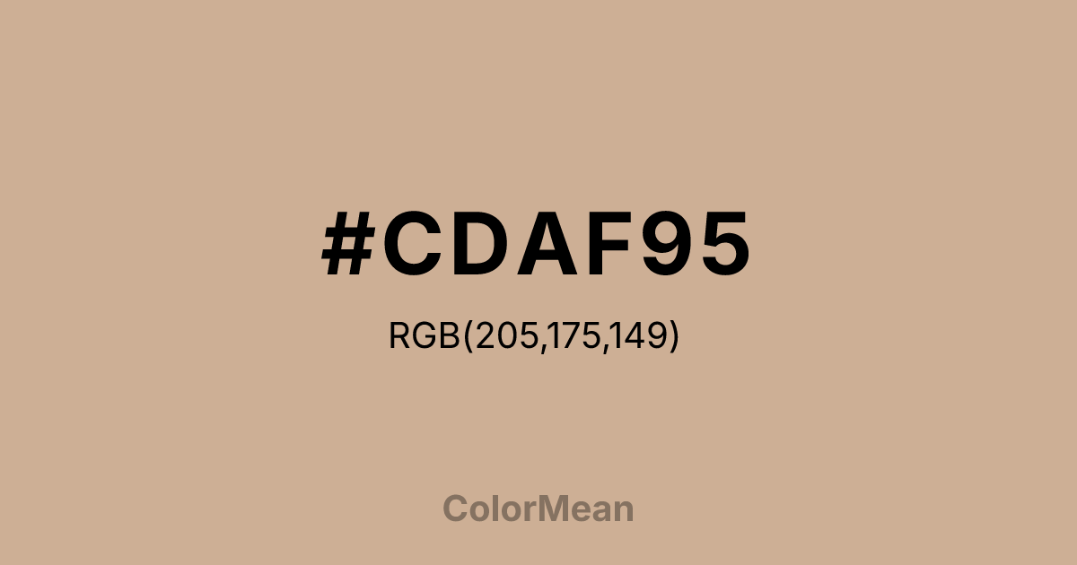 #CDAF95 color swatch