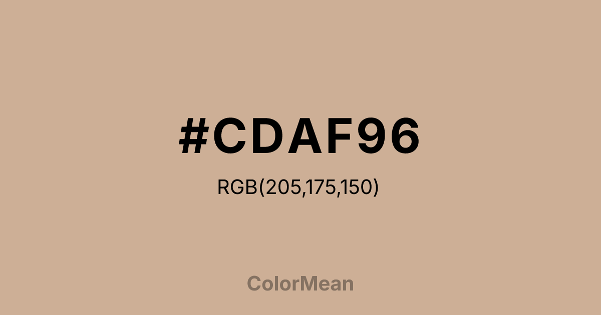 #CDAF96 color swatch