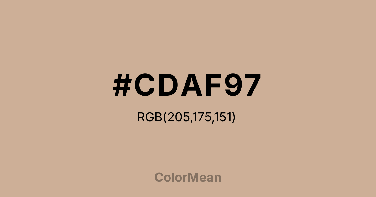 #CDAF97 color swatch